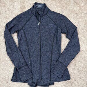 Beyond Yoga Jacket Women S Gray Spacedye On the Go Mock Neck Full Zip Athleisure